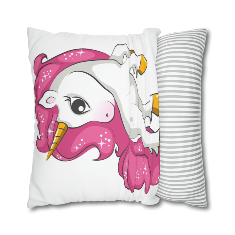 Pink Magical Unicorn Euro Pillow Shams - Image 2