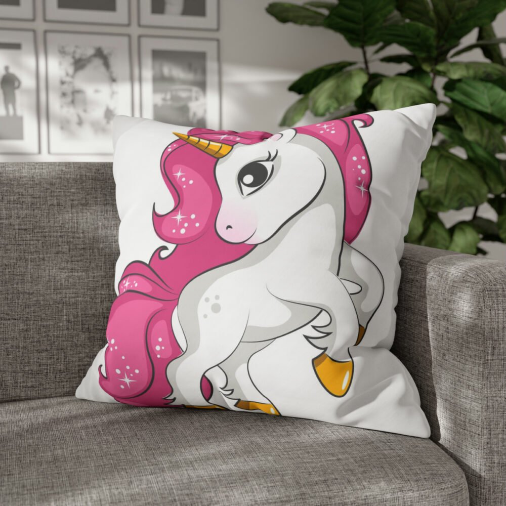 Pink Magical Unicorn Euro Pillow Shams - Image 4