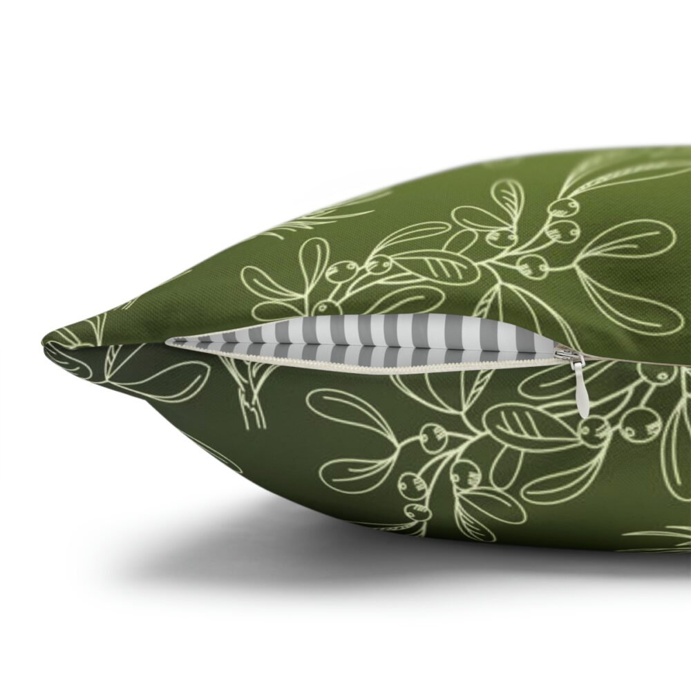 Fir Mistletoe n Holly Green Euro Shams - Image 3