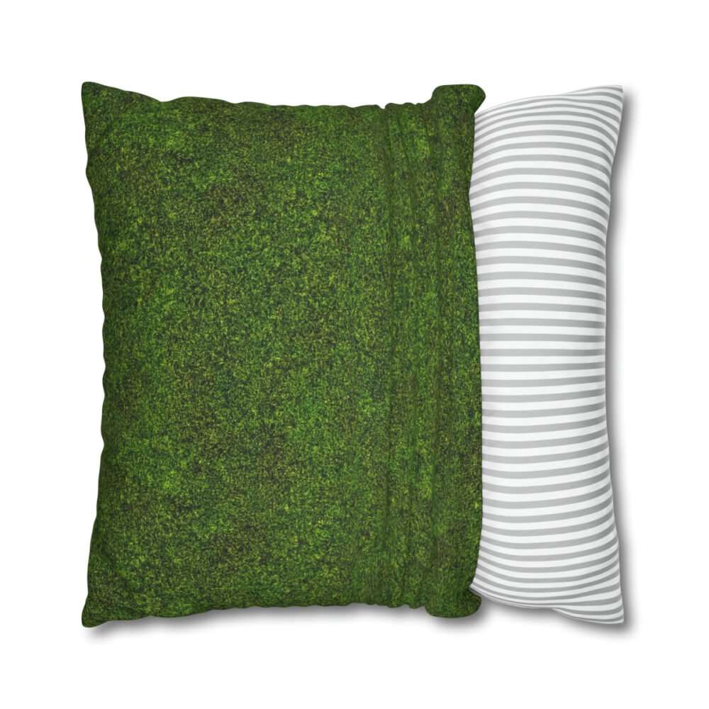 Printed Moss Green Polyester Bed Euro Shams - Image 2