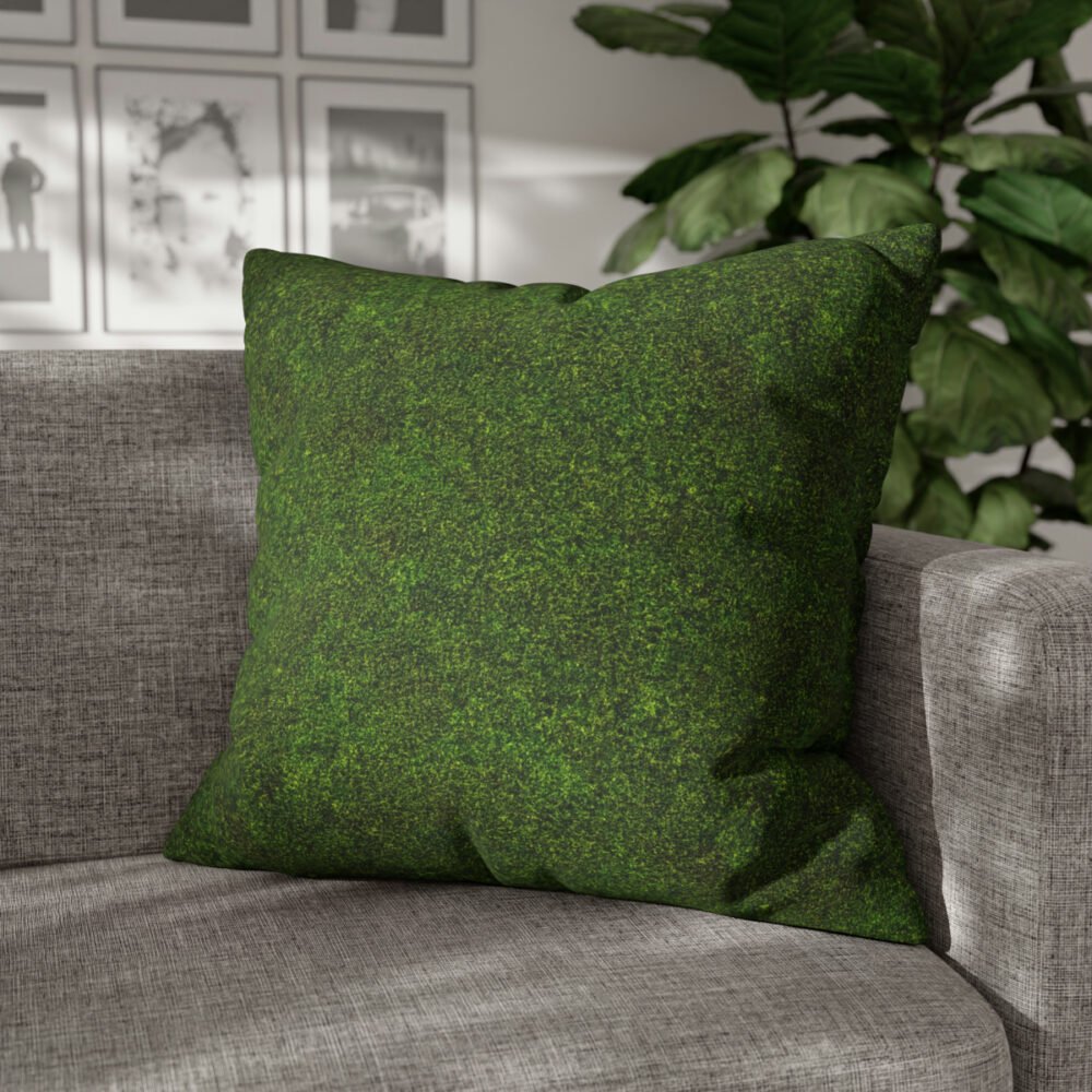 Printed Moss Green Polyester Bed Euro Shams - Image 4