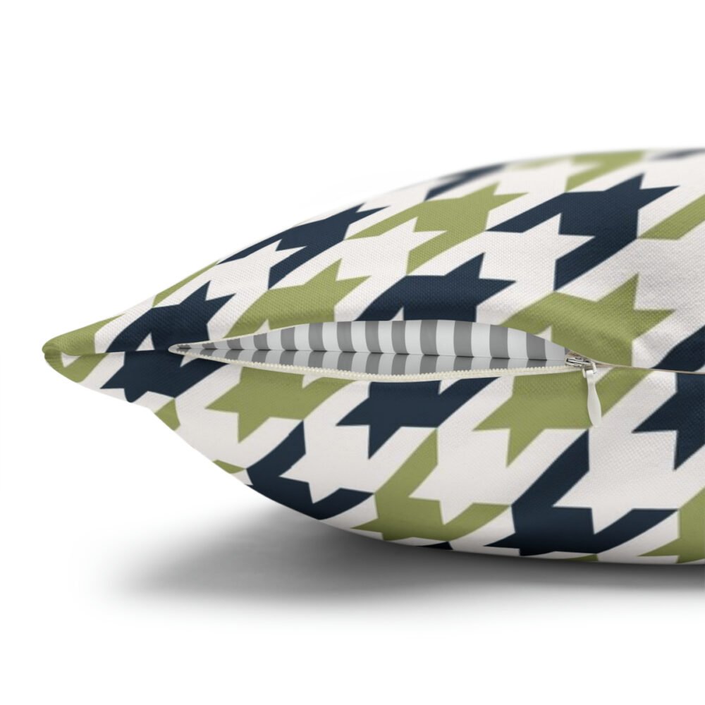 Blue Green Houndstooth on White Euro Shams - Image 3