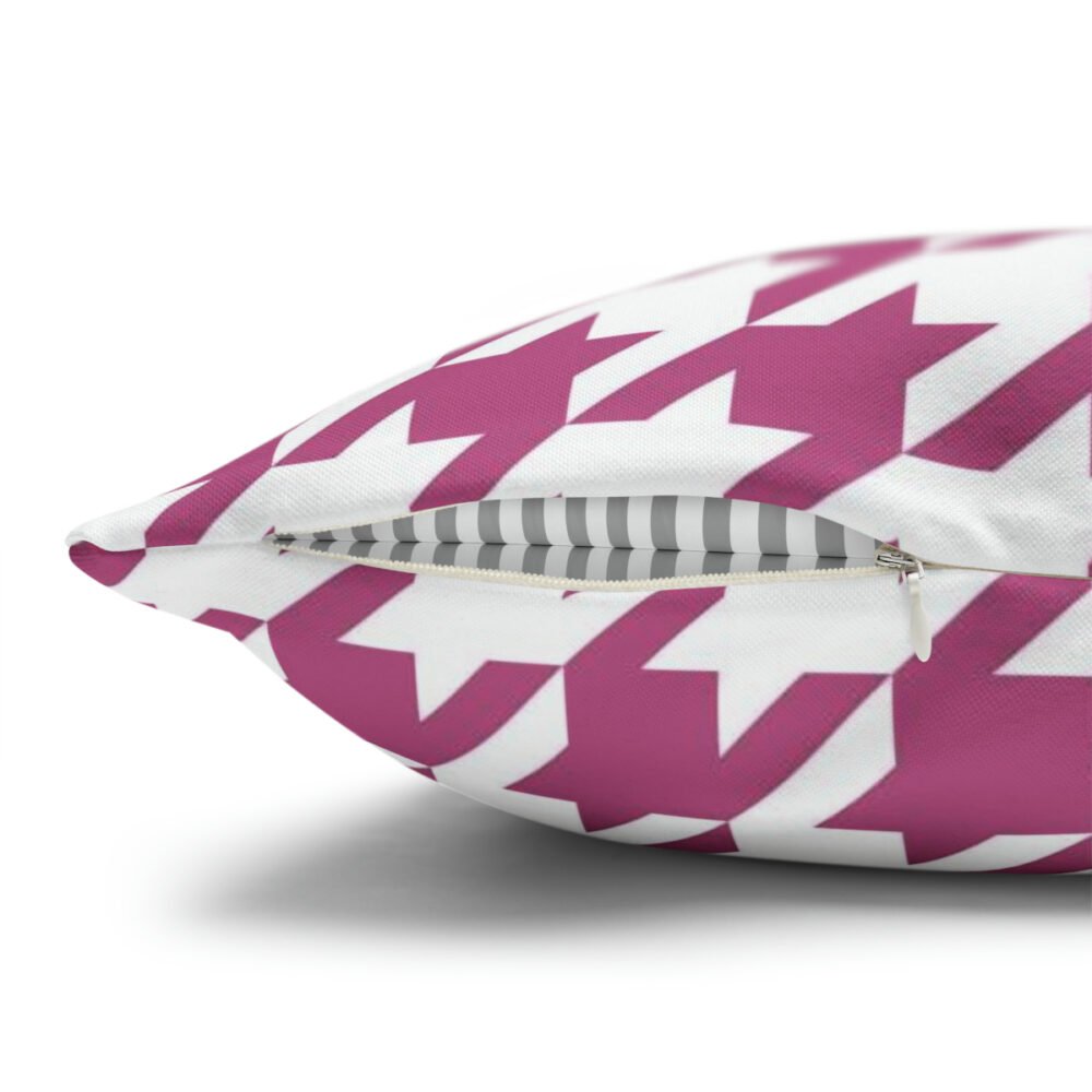 Houndstooth Pink and White Euro Shams - Image 3