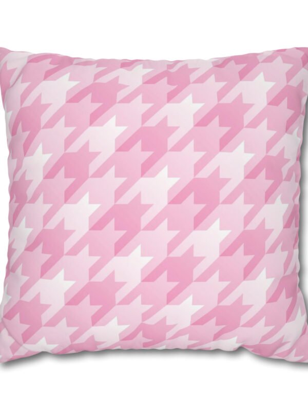 Pink Houndstooth Euro Shams