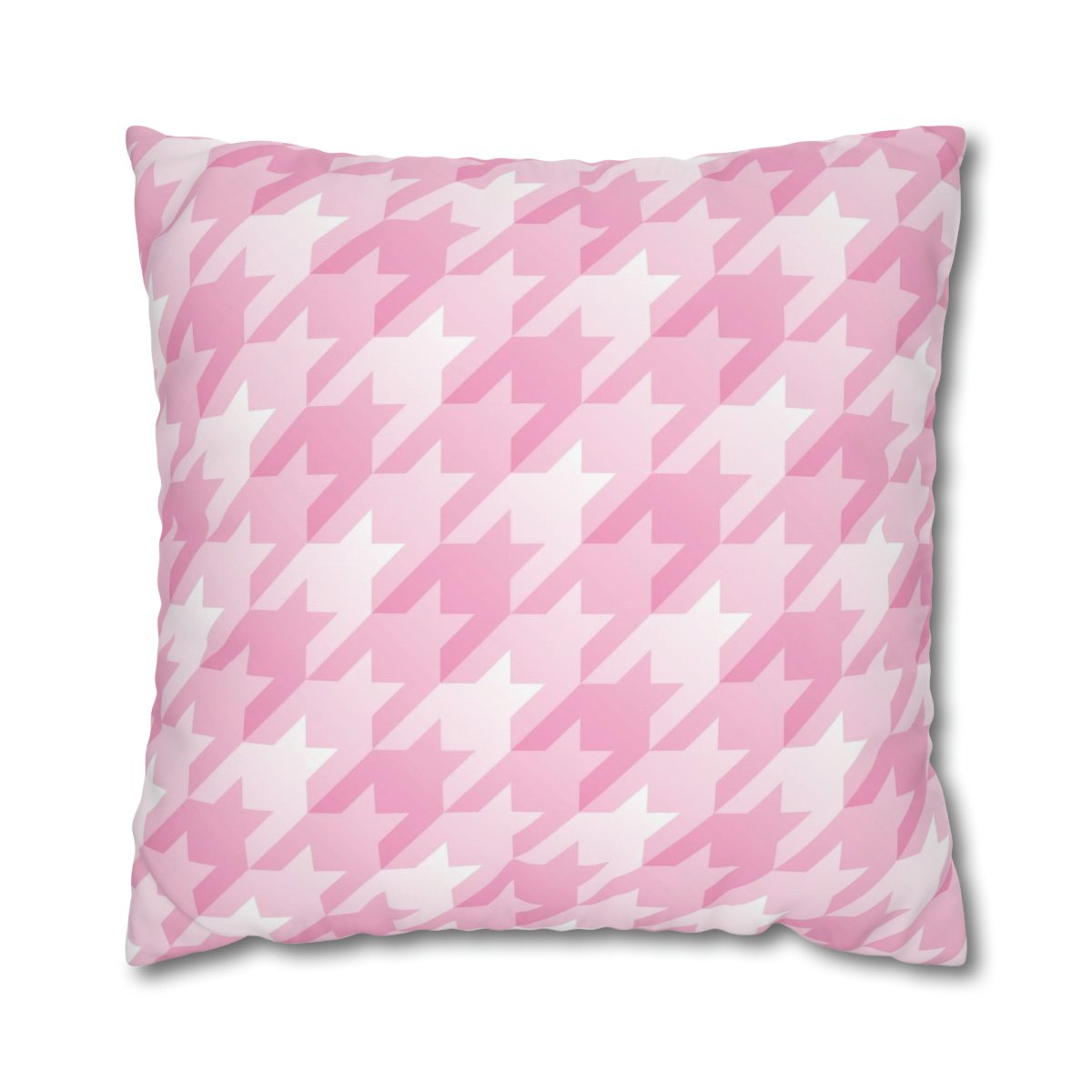 Pink Houndstooth Euro Shams