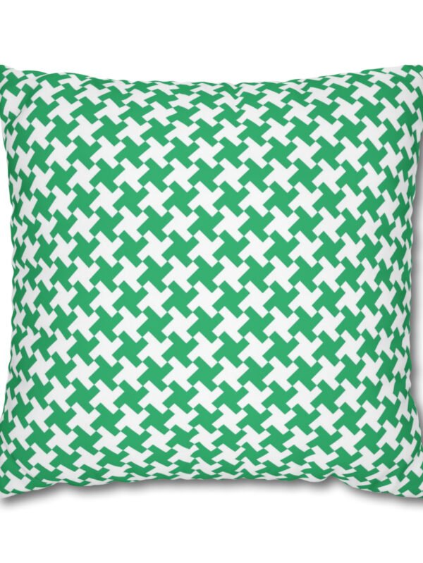 Green Houndstooth Euro Shams