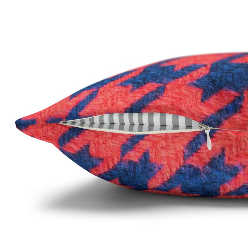 Beautiful Navy n Red Houndstooth Euro Shams - Image 3