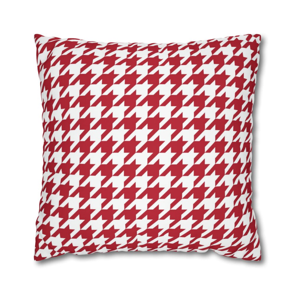 Red Houndstooth Euro Shams