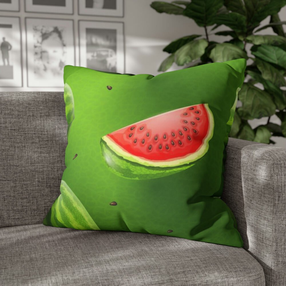 Green Watermelon Print Euro Shams - Image 4