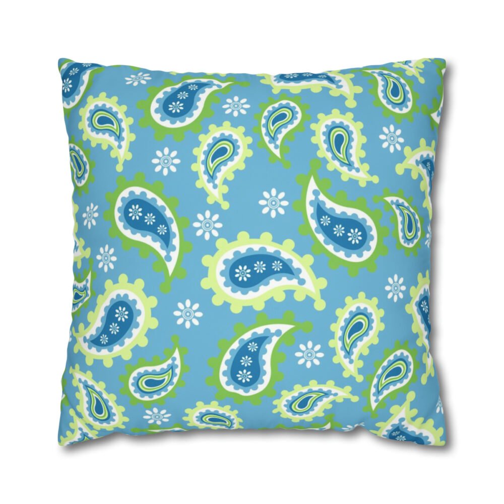 Blue Paisley Euro Shams