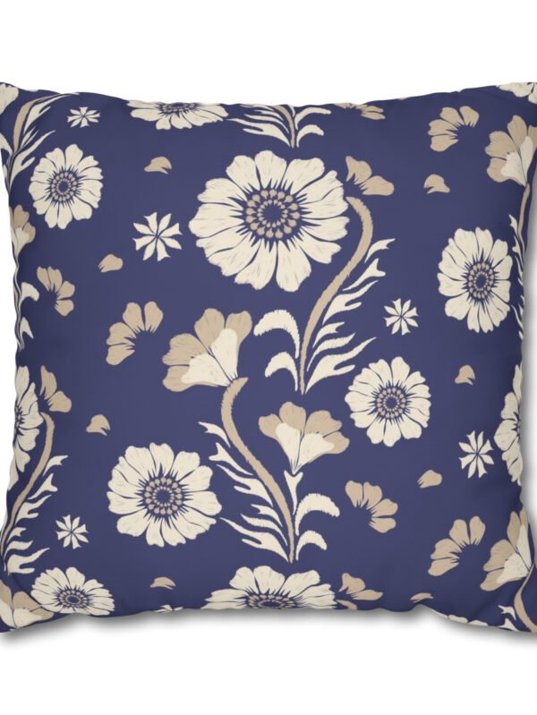 Navy Blue Floral Euro Shams