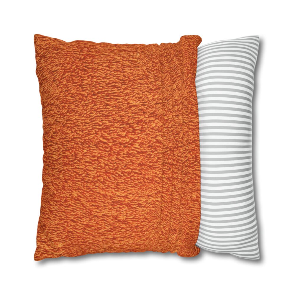 Fabric Textured Orange Euro Shams for Bedroom Living Room Sofa - Image 2