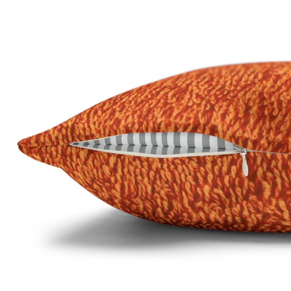 Fabric Textured Orange Euro Shams for Bedroom Living Room Sofa - Image 3