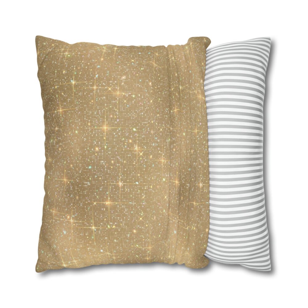 Abstract Golden Glittering Euro Shams - Image 2