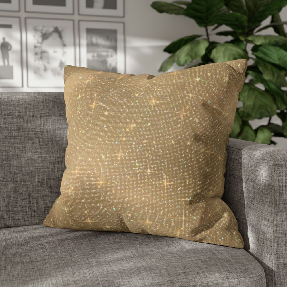 Abstract Golden Glittering Euro Shams - Image 4