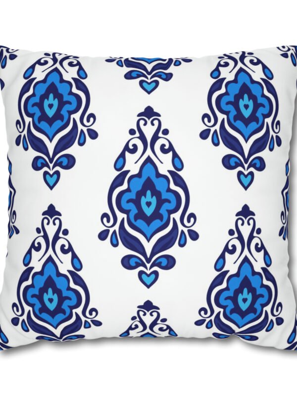 Blue Damask Euro Shams