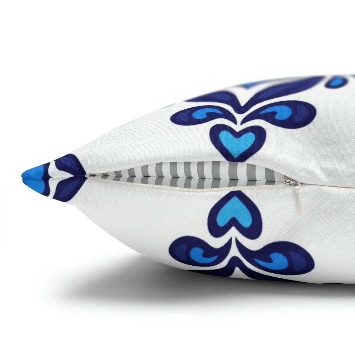 Luxury Damask Blue n White Euro Shams - Image 3