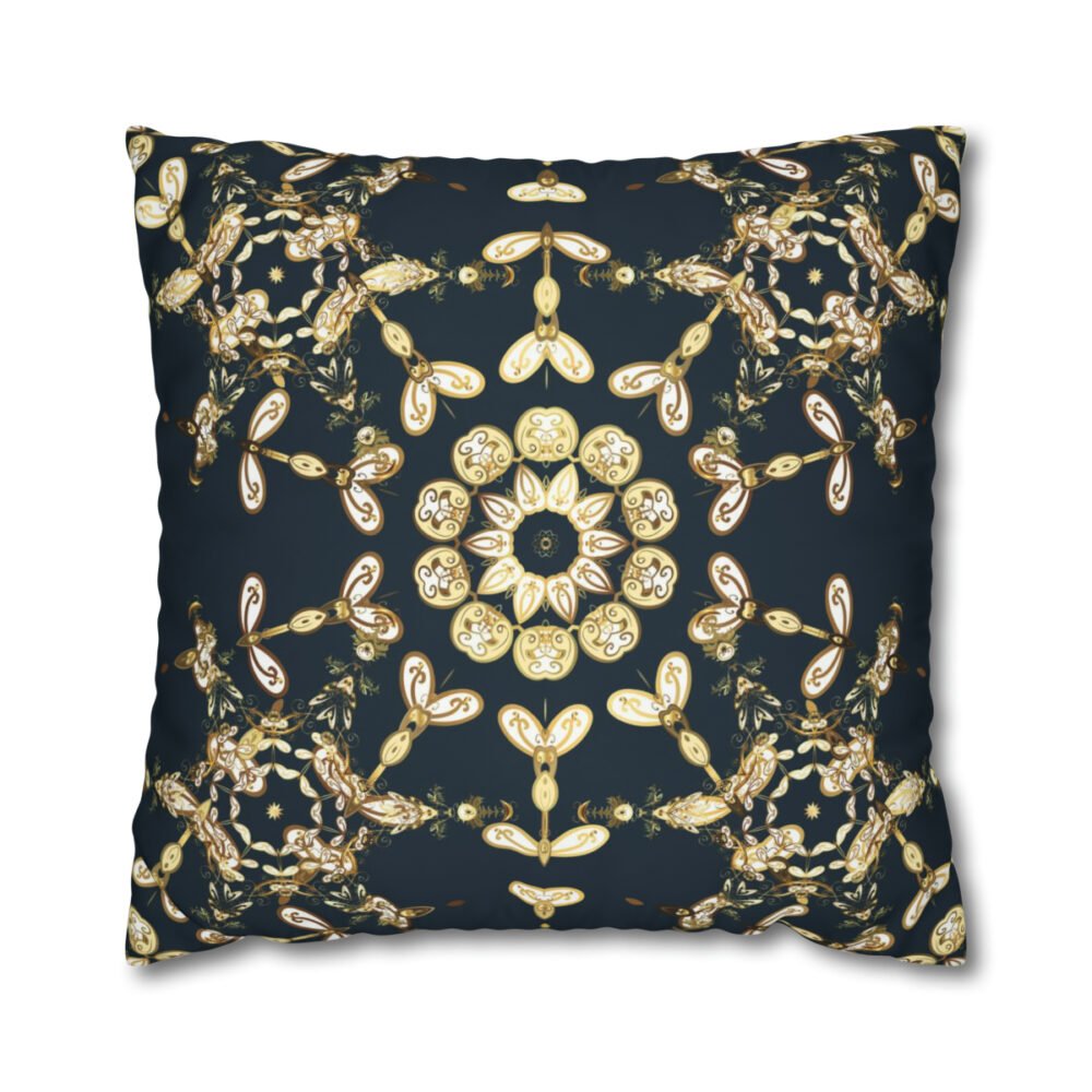 Navy n Gold Euro Shams