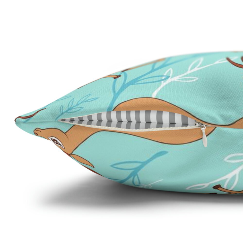 Cartoon Doodle Antelope Blue Euro Shams - Image 3