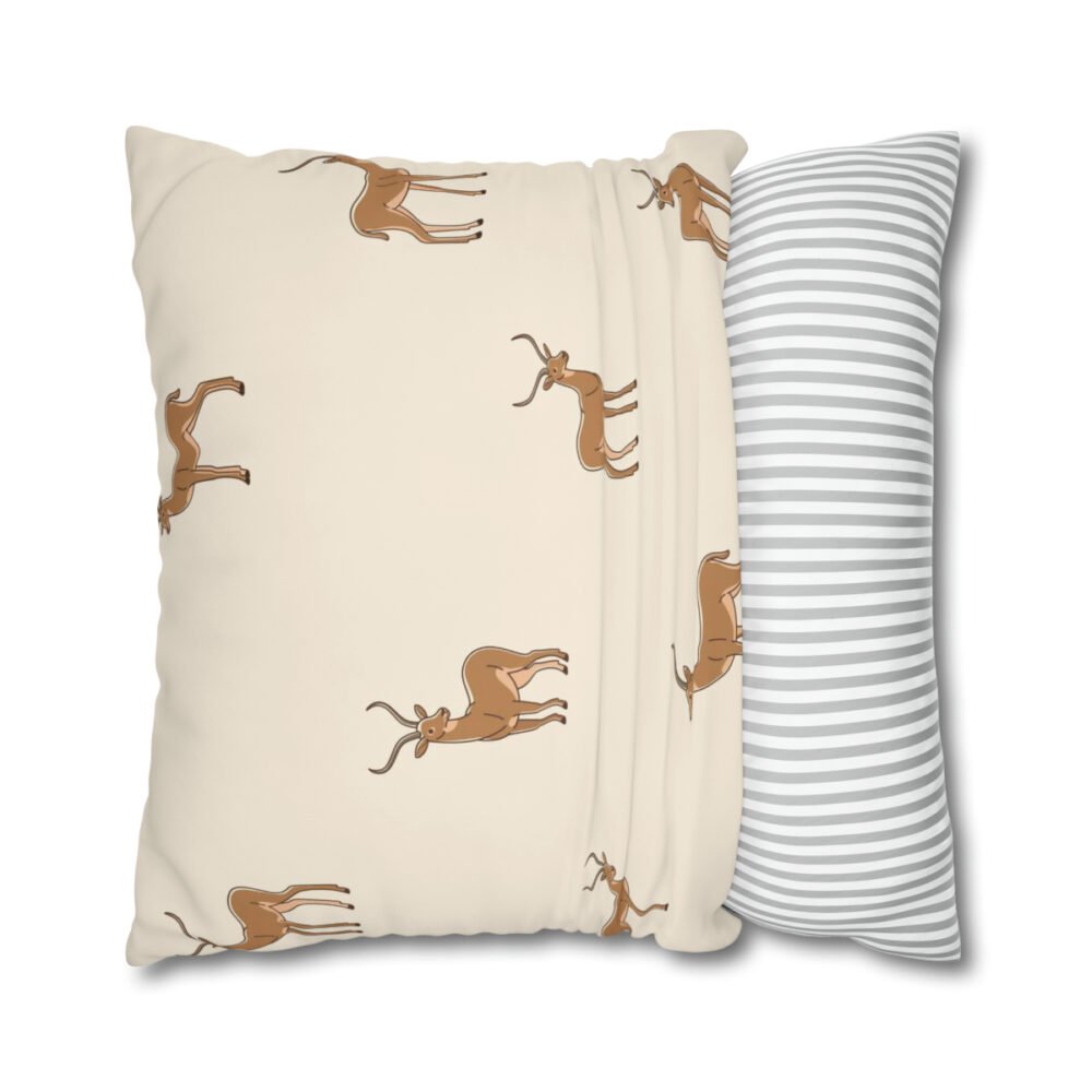Cute Brown Antelope Euro Shams - Image 2