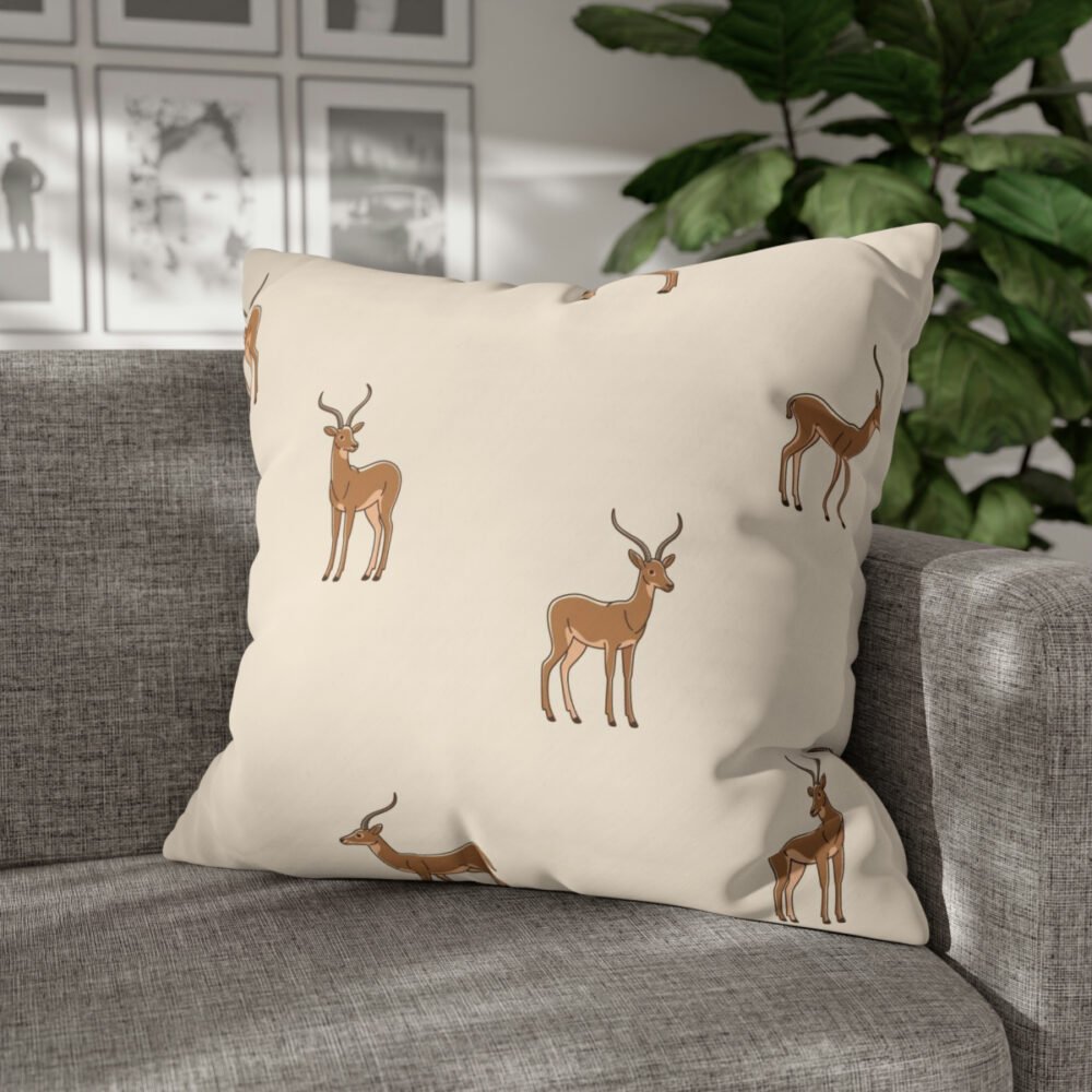 Cute Brown Antelope Euro Shams - Image 4