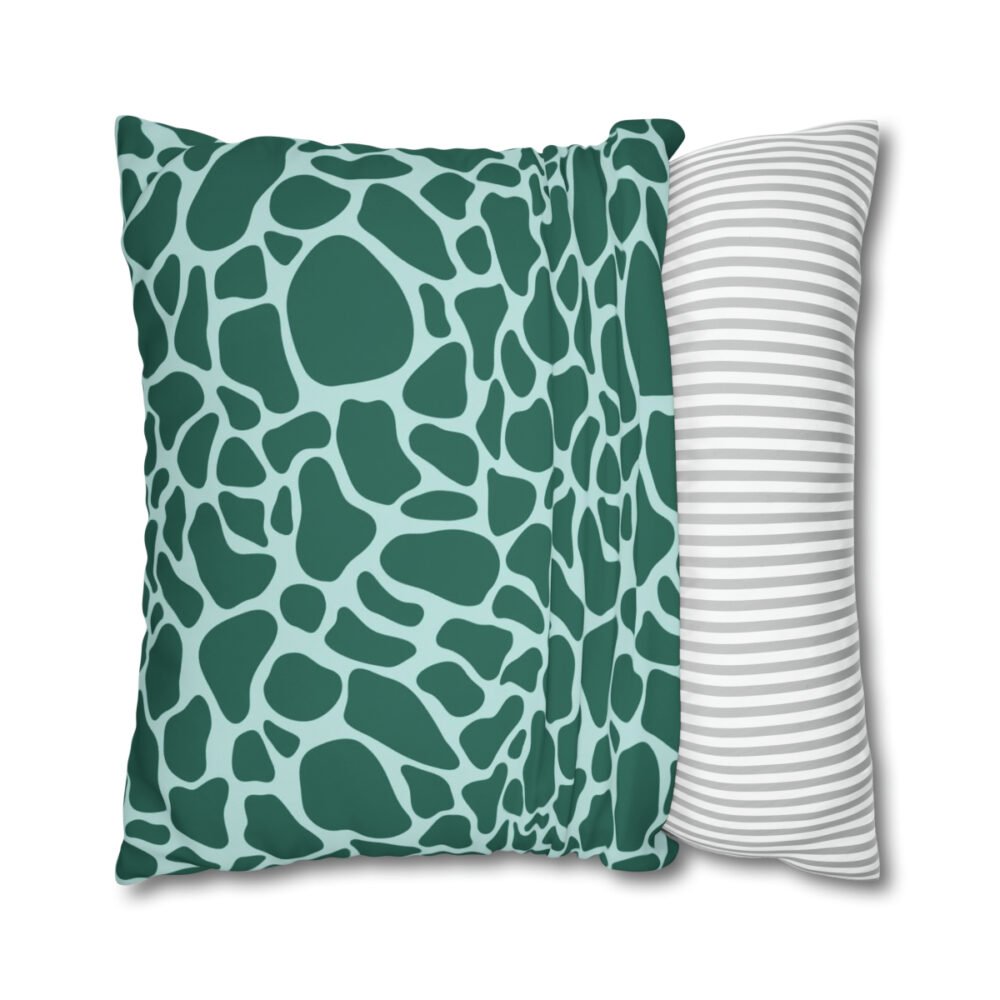 Turtle Skin Print in Green Euro Shams - Image 2