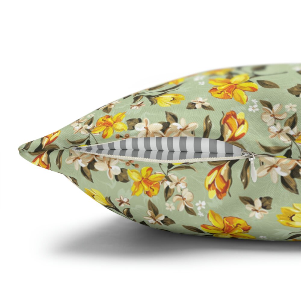 Stylish Bright Yellow Floral Euro Shams - Image 3