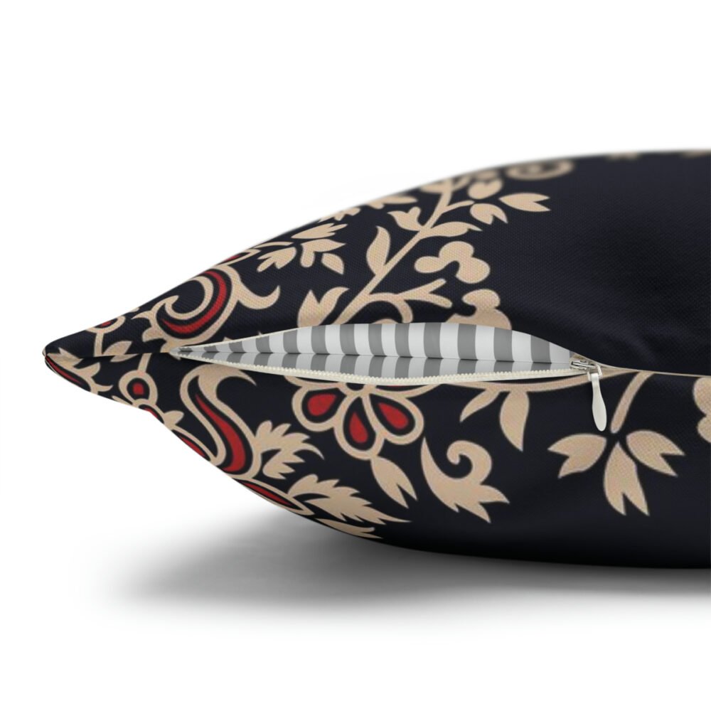 Vintage Floral Print on Black Euro Shams - Image 3