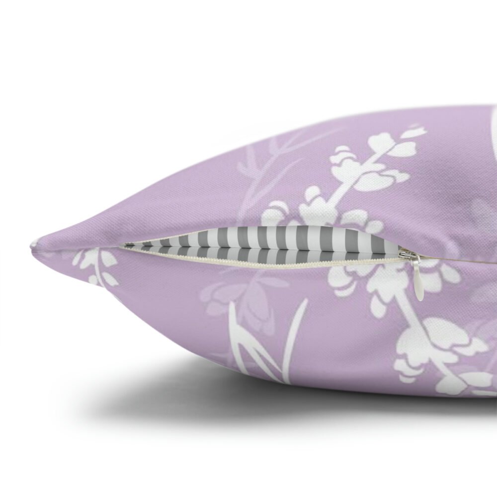 Beautiful Lavender Flower Print on Purple Euro Shams - Image 3