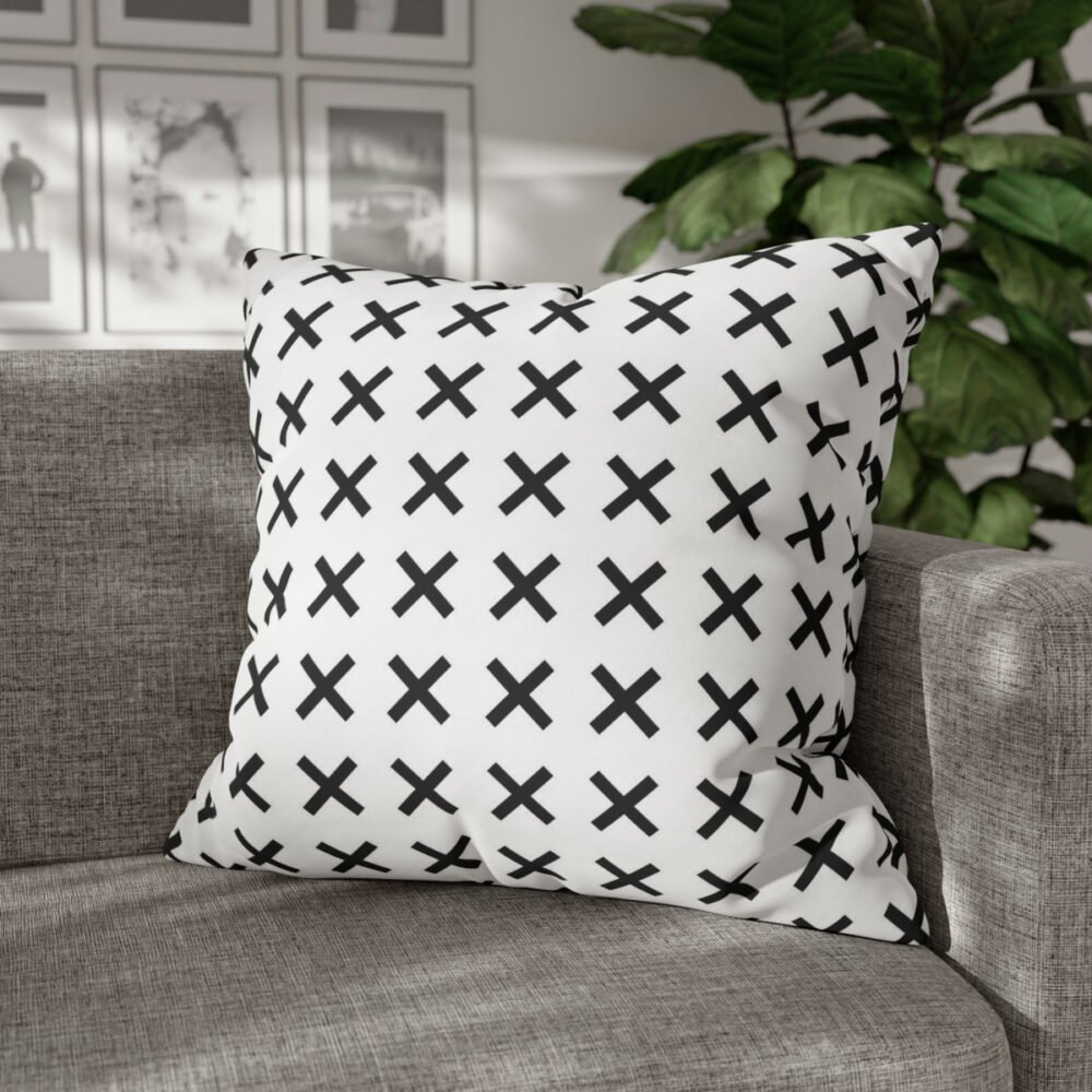 Printed Black n White Geometric Euro Shams - Image 4