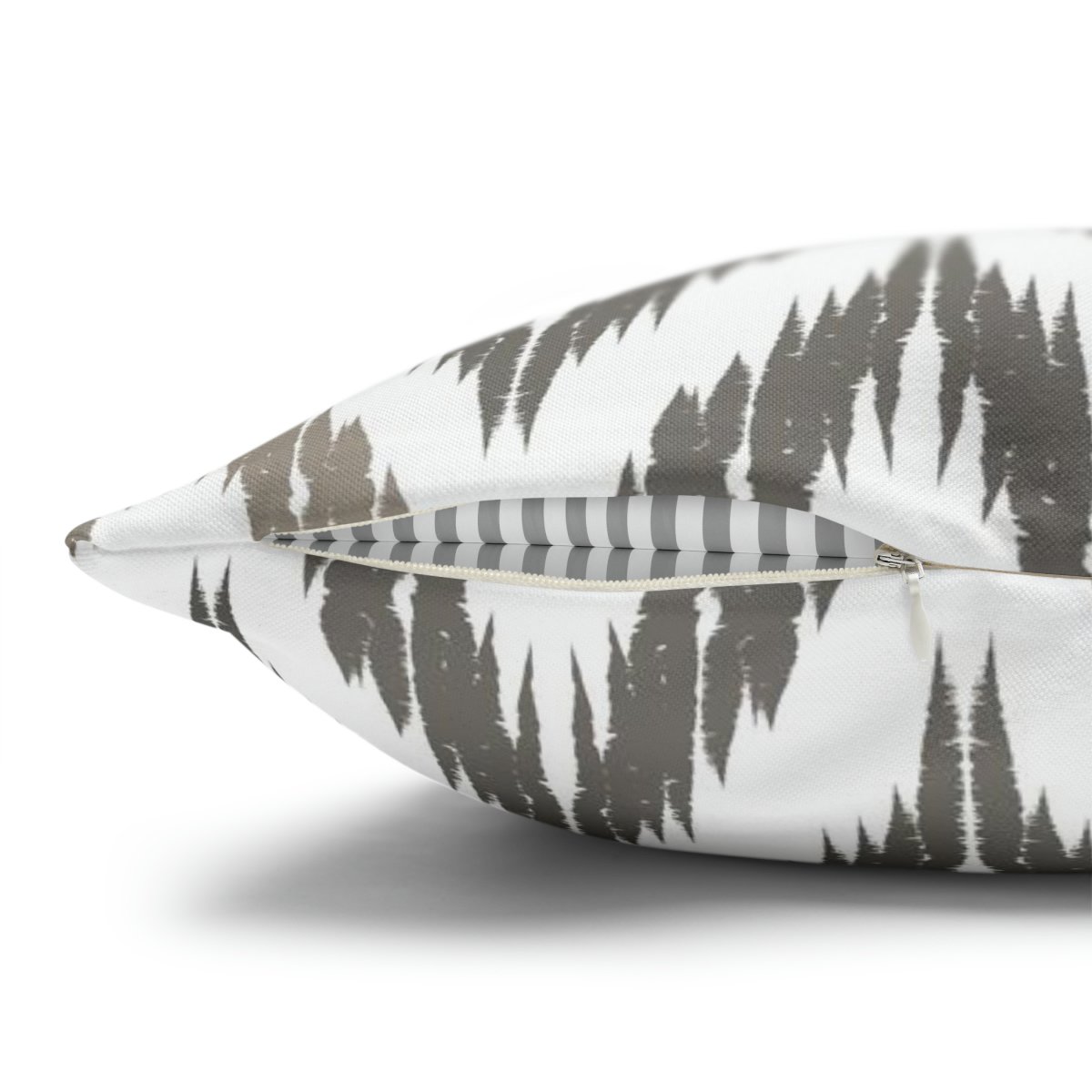 Grey n White Ikat Ogee Euro Shams - Image 3