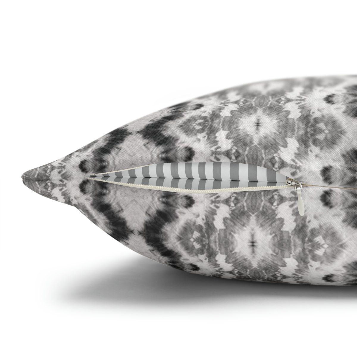 Traditional Ikat Grey n White Euro Shams - Image 3