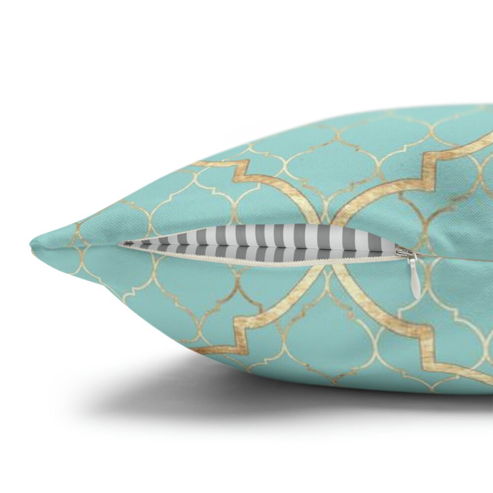 Moroccan with Gold Line on Teal Euro Shams - Image 3