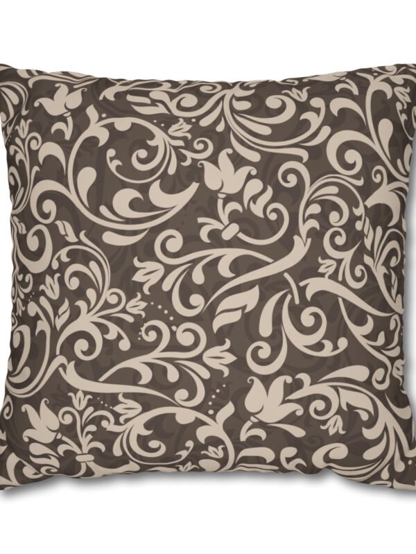Beige Floral Euro Pillow Shams
