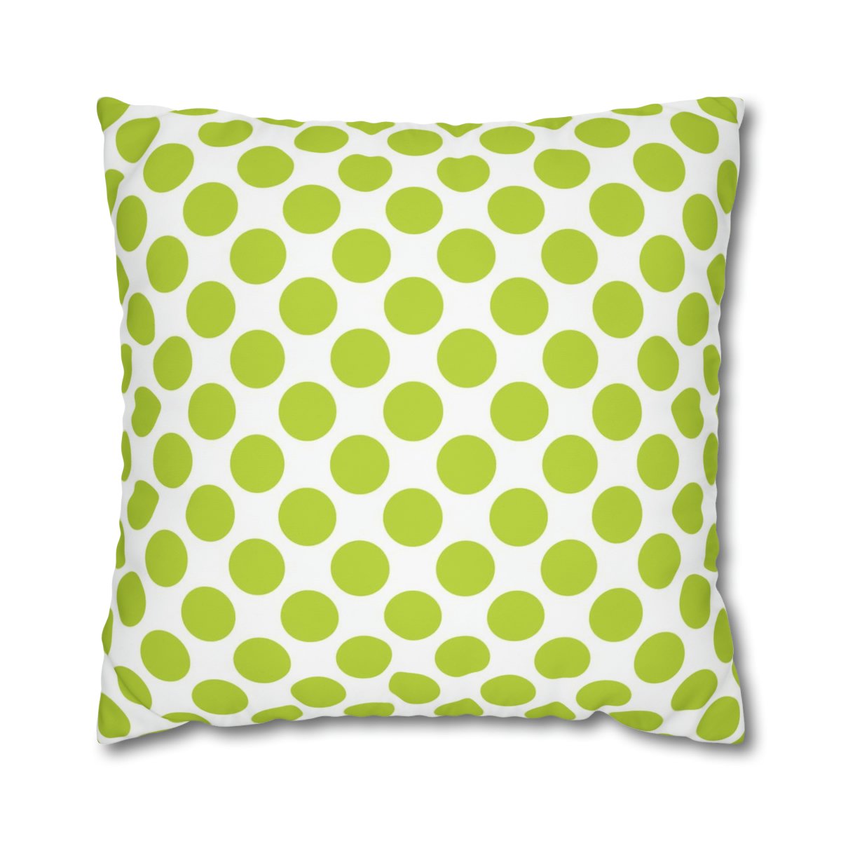 Lime Green Polka Dots Euro Pillow