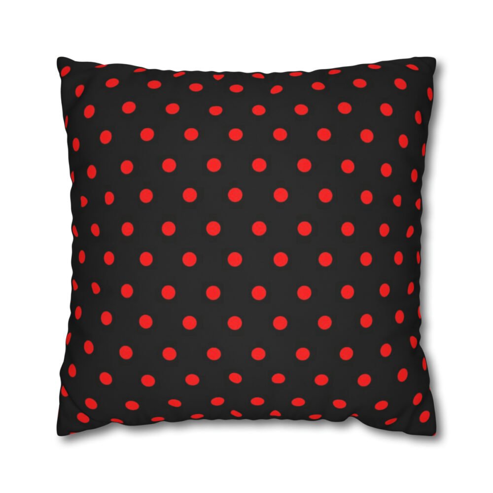 Black & Red Polka Dots Euro Shams