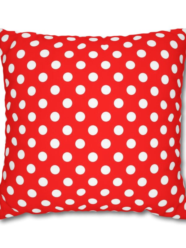 red and white polka dot pillow covers