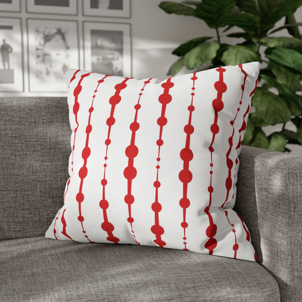 Beautiful Red Dot on White Euro Shams for Bedroom Living Room - Image 4