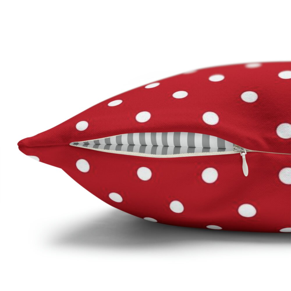 Vintage Polka Dot in White n Red Euro Shams - Image 3