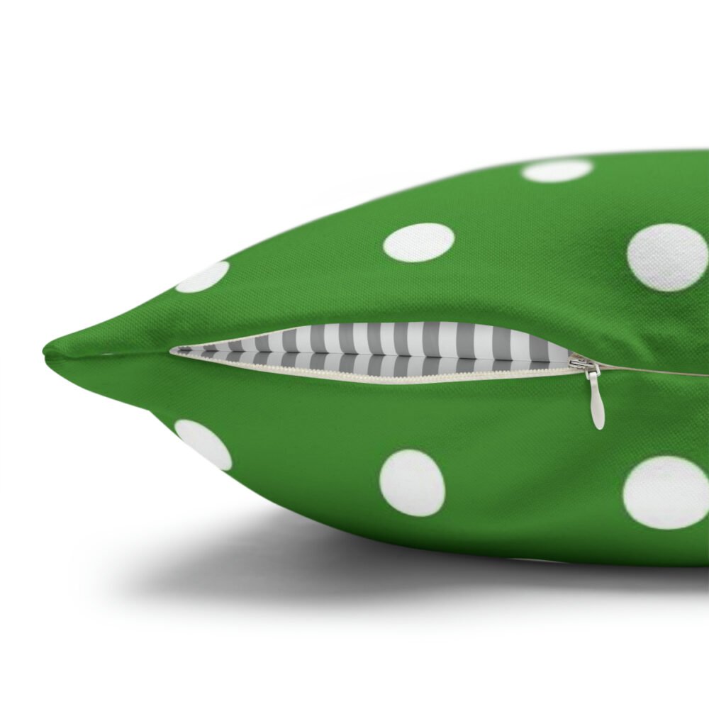 Decorative Christmas Green Polka Dot Euro Shams - Image 3