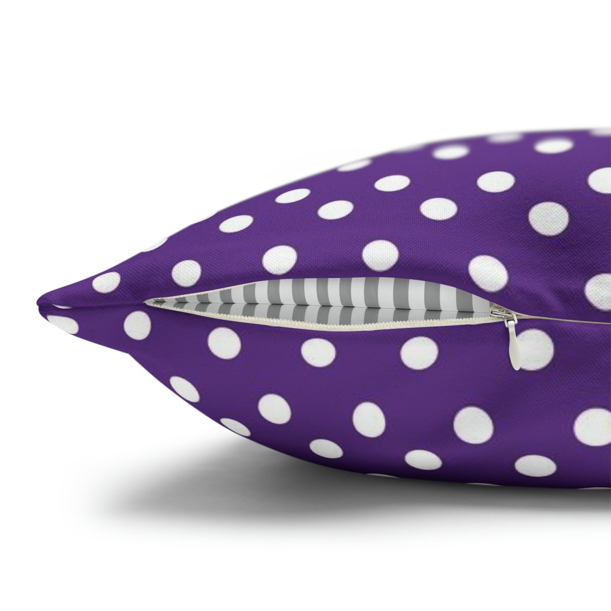 White Purple Polka Dot Euro Shams - Image 3