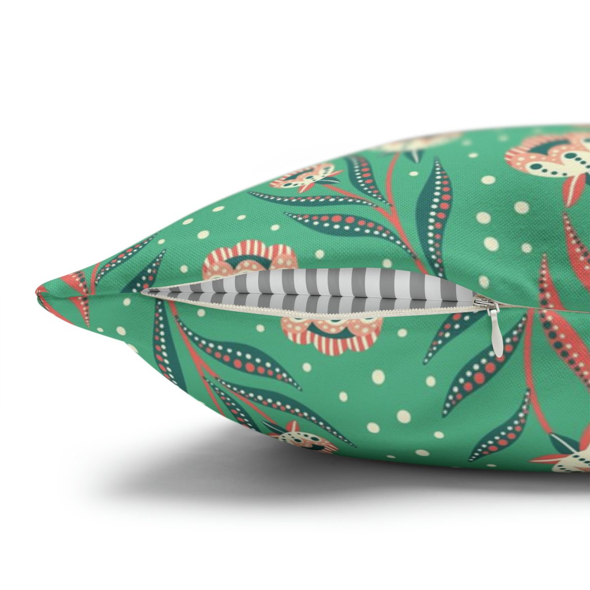 Floral Polka Dot Mint Green Euro Shams - Image 3