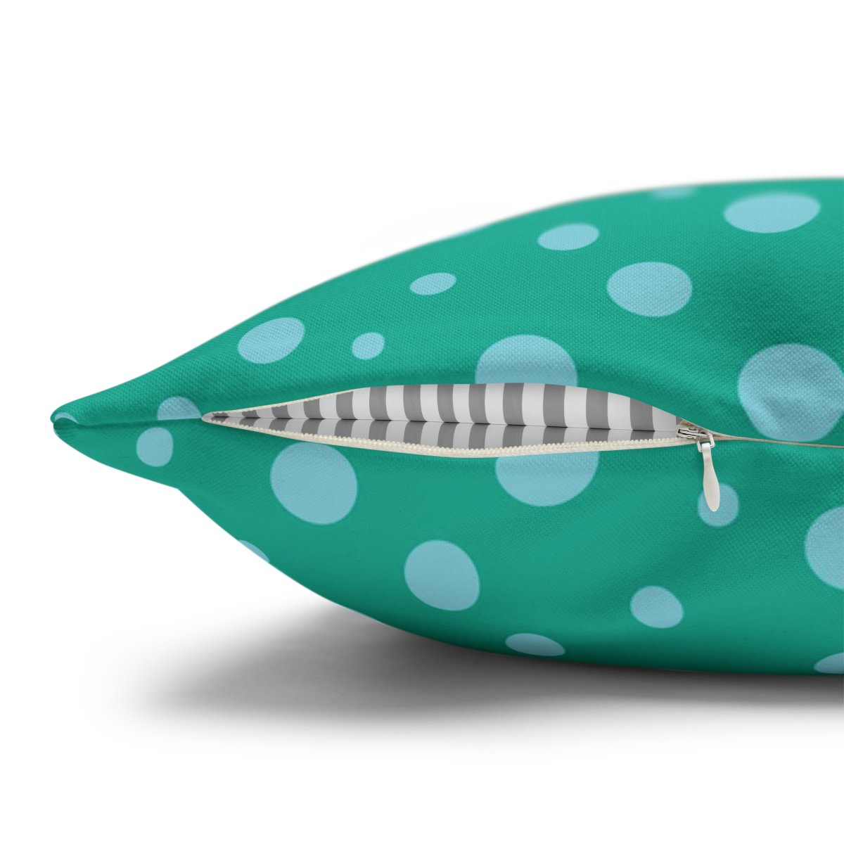 Printed Blue Polka Dots on Sea Green Euro Shams - Image 3