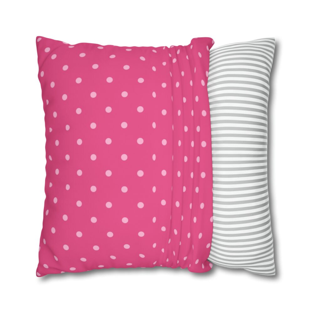 Decorative Pink Polka Dot Euro Pillow Shams to Match Your Style - Image 2