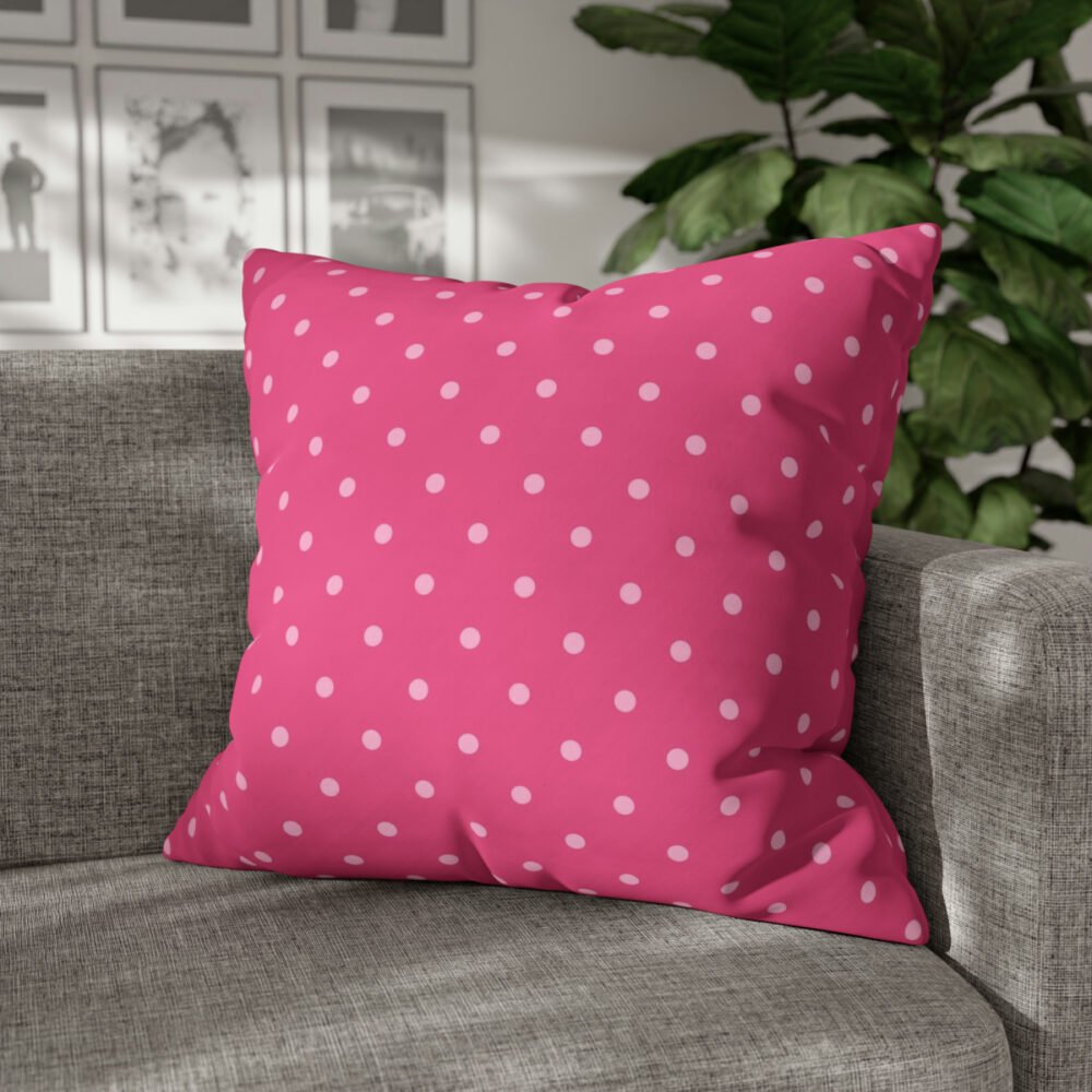 Decorative Pink Polka Dot Euro Pillow Shams to Match Your Style - Image 4