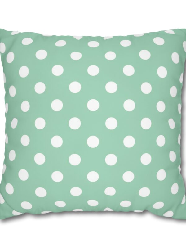 Mint Green Polka Dots Euro Shams