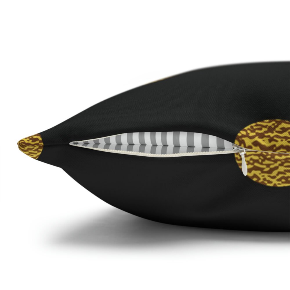 Printed Gold Glittering Polka Dot on Black Euro Shams - Image 3