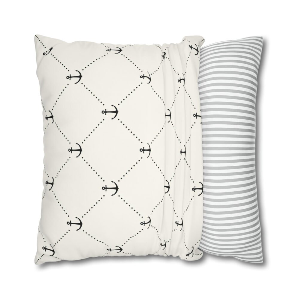 Polka Dot With Anchors Off White Euro Shams - Image 2