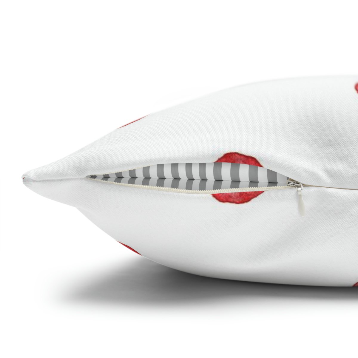 Random Maroon Polka Dots on White Euro Shams - Image 5