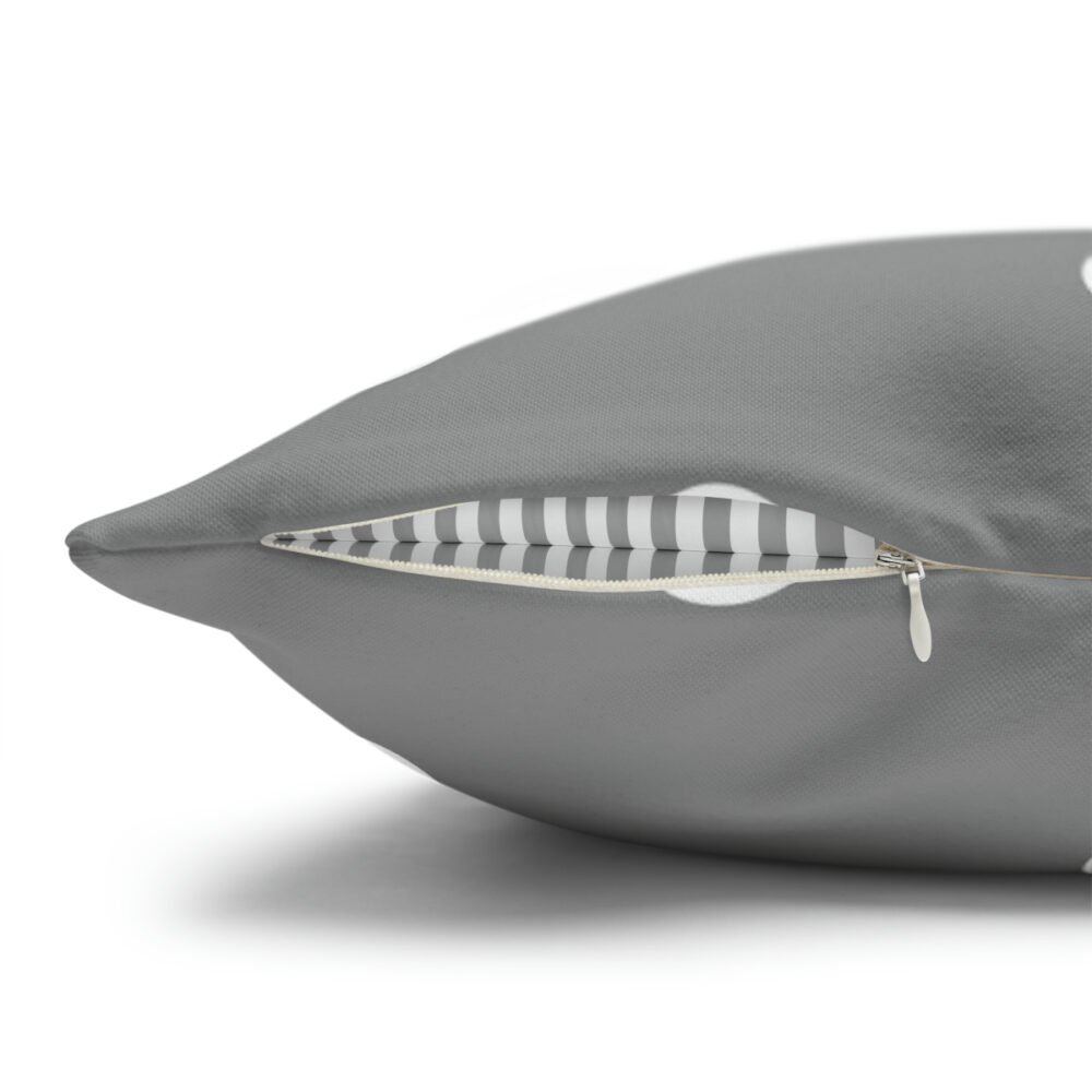 Gray White Polka Dot Euro Pillow Shams - Image 3